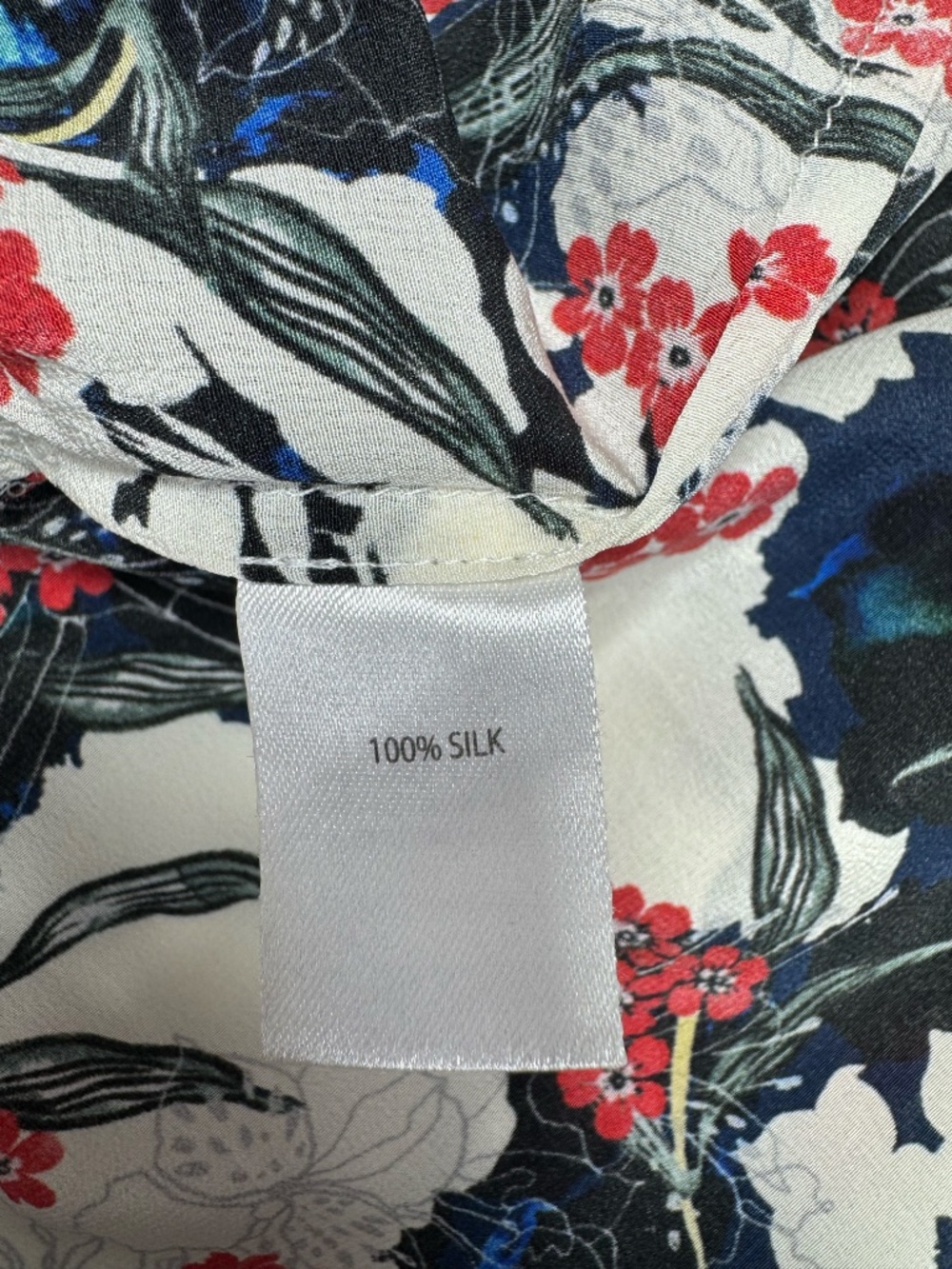 Saloni Abstract Floral Sleeveless Button Down Mandarin Collar Midi Dress-Size 6. - Picture 11 of 13